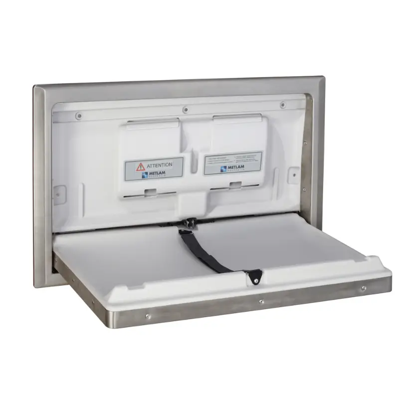 metlam-stainless-steel-baby-change-station-recessed-mount-side-view-open