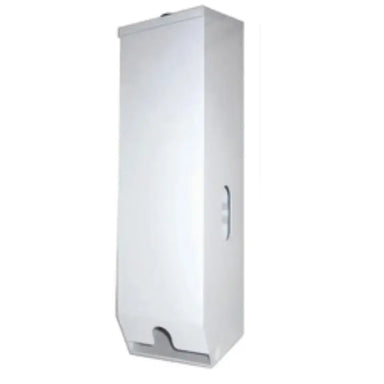 metlam stainless steel triple roll dispenser powder coated white