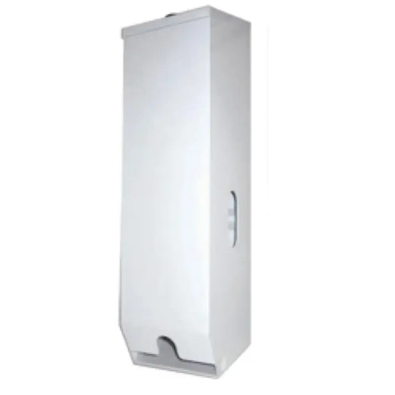 metlam stainless steel triple roll dispenser powder coated white